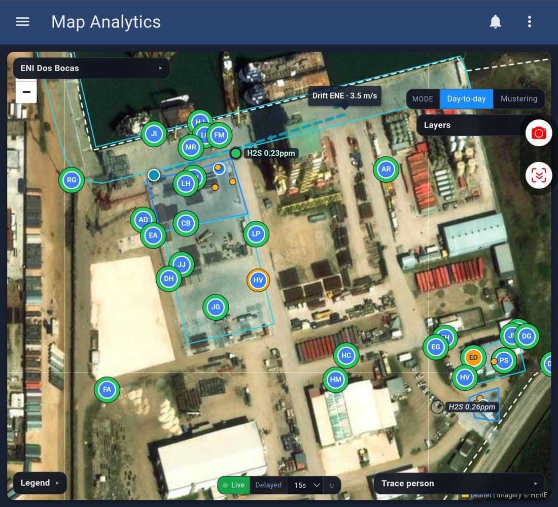 WorkerIQ live safety map