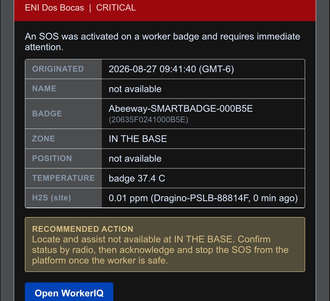 WorkerIQ SOS alert