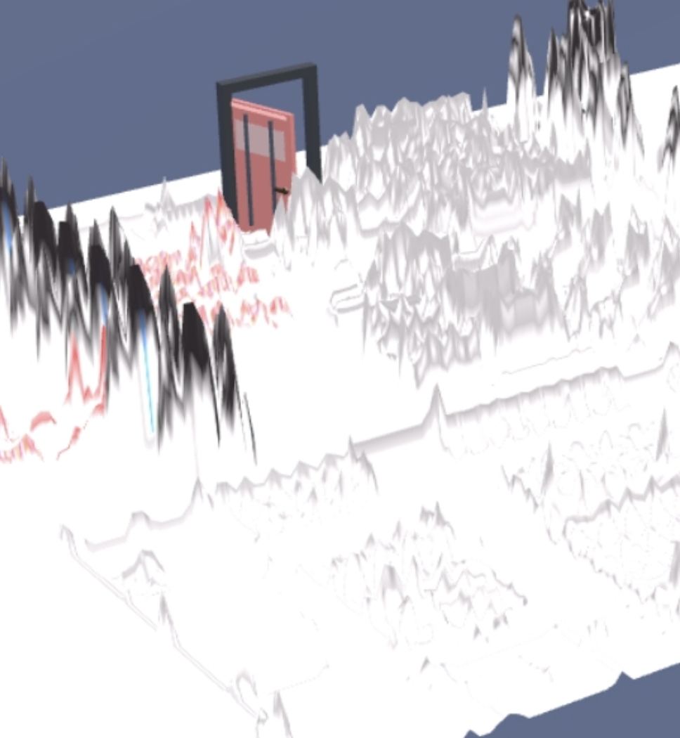 3D site view with flagged door